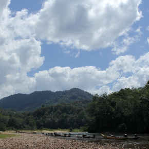 batu sanggan village at Subayang River upstream of kampar river basin